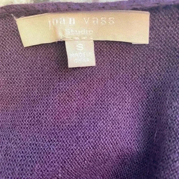 Joan Vass Long Sleeve Tunic Sweater Scoop Neck size S - Picture 3 of 5